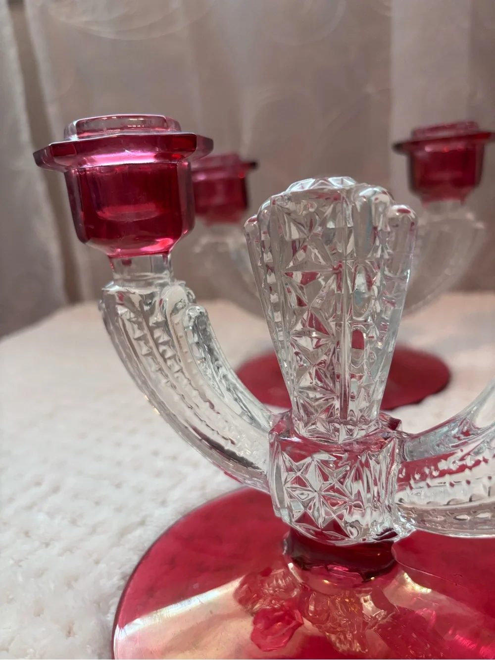 Vintage Tiffin Franciscan Double Arm Candalabras (2)